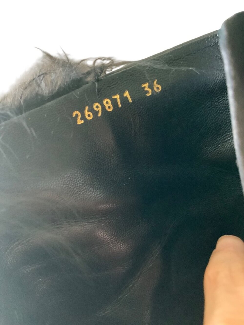 Gucci Womens Black Leather & Alpaca Fur Platform Ankle Boots Size 36 With Box - Picture 8 of 14